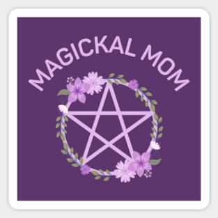Magickal Mom Midsummer Lilac Pentacle Cheeky Witch® Sticker