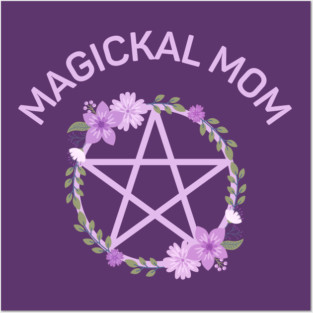 Magickal Mom Midsummer Lilac Pentacle Cheeky Witch® Posters and Art
