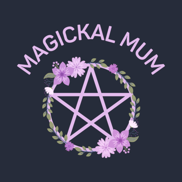 Magickal Mum Purple Lilac Floral Pentacle Cheeky Witch® by Cheeky Witch