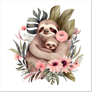 Sloth Posters and Art