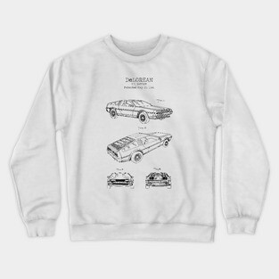 DELOREAN patent Crewneck Sweatshirt
