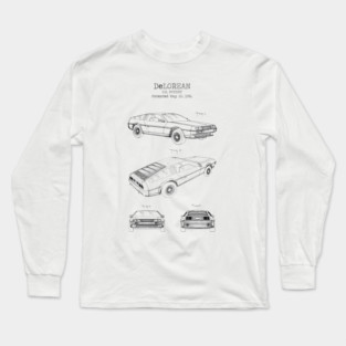 DELOREAN patent Long Sleeve T-Shirt