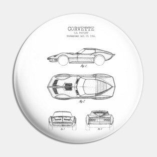 CORVETTE patent Pin