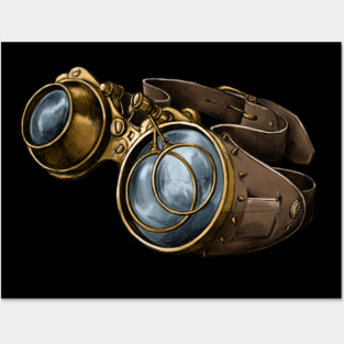 Steampunk glasses Posters and Art