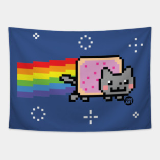 SPACE CAT Tapestry