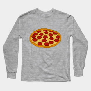 Pizza 8 bit Long Sleeve T-Shirt