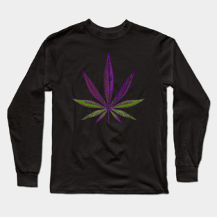 Purple Cannabis Long Sleeve T-Shirt