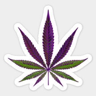 Purple Cannabis Sticker
