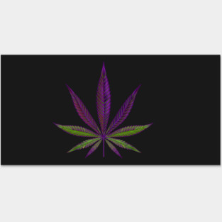 Purple Cannabis Posters and Art