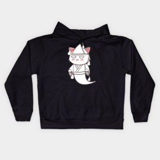 Kawaii Yurei Ghost Cat Kids Hoodie