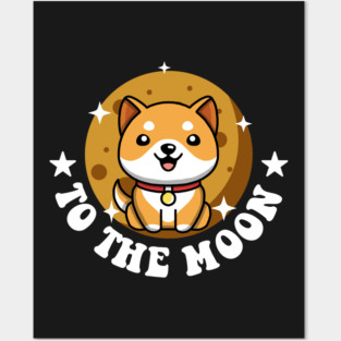 Funny Baby Doge Coin To The Moon Posters and Art