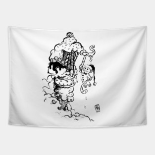 Adventurous Gingerbread Man Tapestry