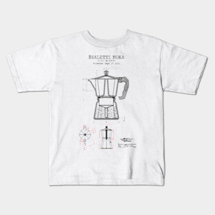 Moka pot patent Kids T-Shirt