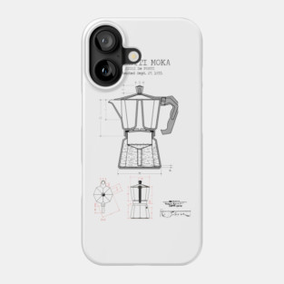 Moka pot patent Phone Case