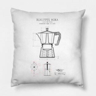 Moka pot patent Pillow