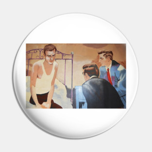 Alcoholics Anonymous Man on Bed Pin