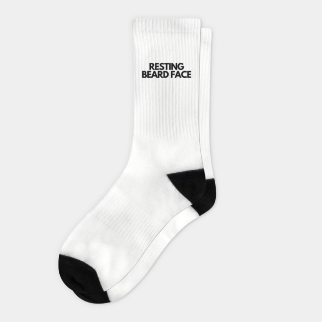 Resting Beard Face Socks by Litehouse Tees