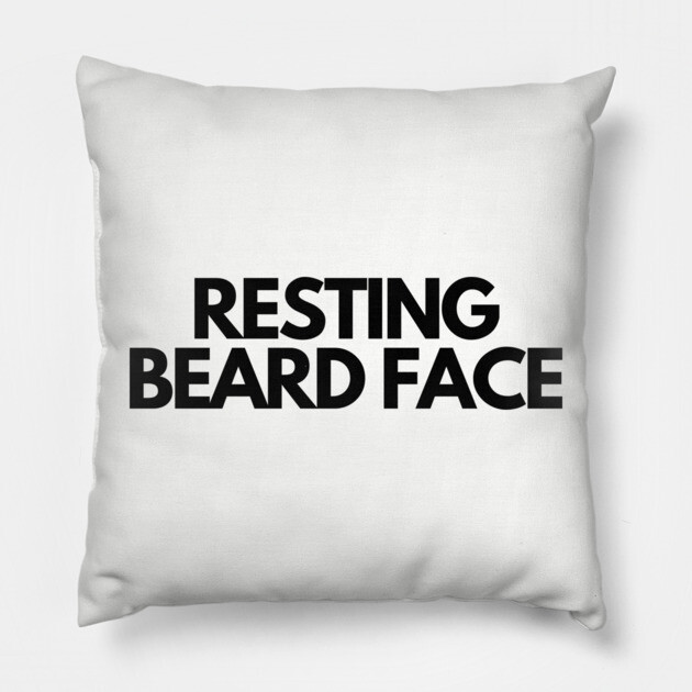 Resting Beard Face Pillow by Litehouse Tees