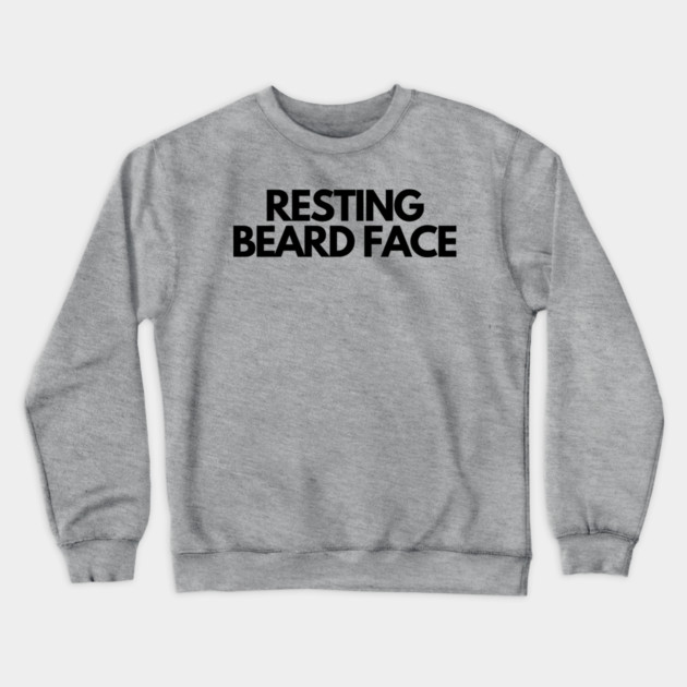 Resting Beard Face Crewneck Sweatshirt by Litehouse Tees
