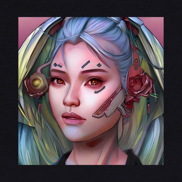 Cyber Girl With Earphones by animegirlnft