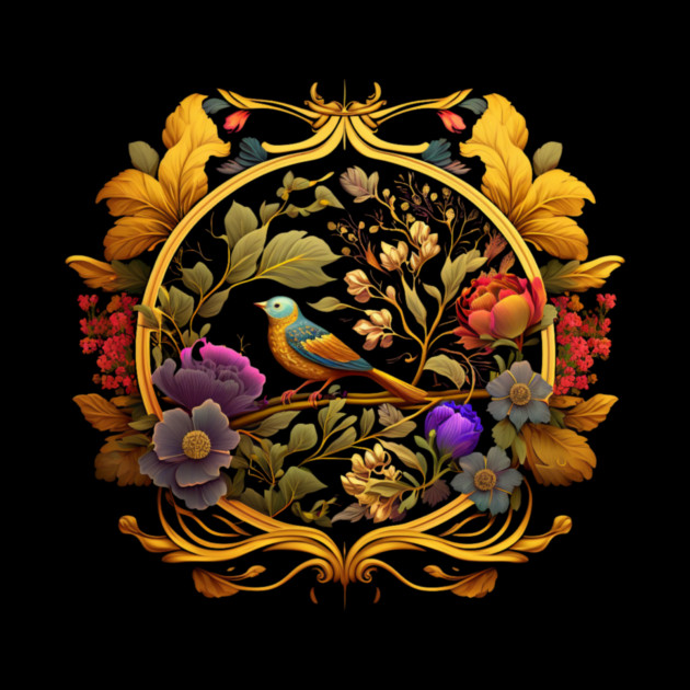 Bird with Floral Ornament by logiamerch