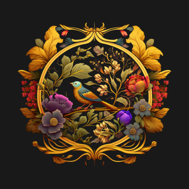 Bird with Floral Ornament by logiamerch
