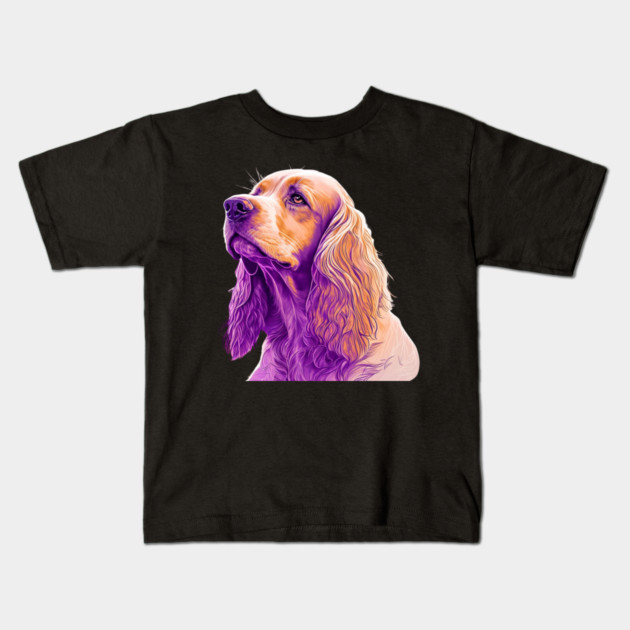 Cocker Spaniel Dog, Love Cocker Spaniels Kids T-Shirt by logiamerch