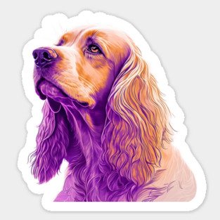 Cocker Spaniel Dog, Love Cocker Spaniels Sticker