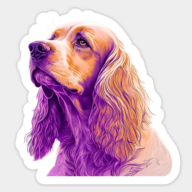 Cocker Spaniel Dog, Love Cocker Spaniels Sticker by logiamerch