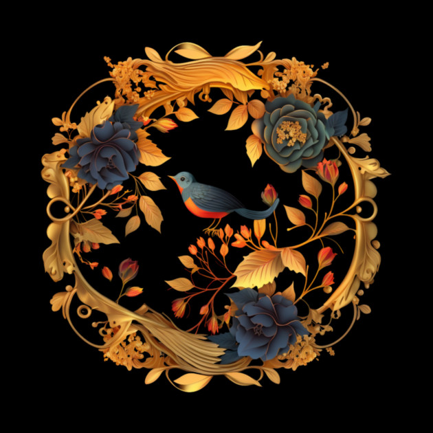 Bird with Floral Ornament by logiamerch