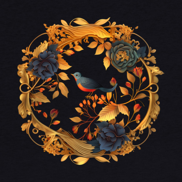 Bird with Floral Ornament by logiamerch