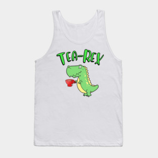 t-rex drinking tea Tank Top