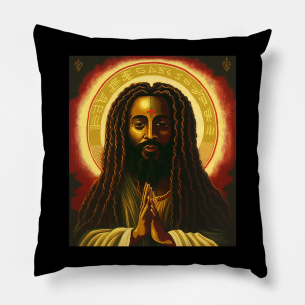 Afro African, Jesus Rasta Style, Jah Pillow by logiamerch