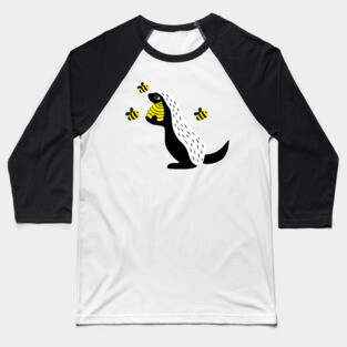 Honey Badger Loves Honey Baseball T-Shirt