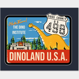 Vintage Dinoland Posters and Art