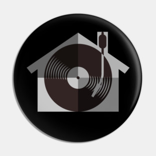 I Love Classic 80s EDM House Music Dance Club DJ Turntable Pin