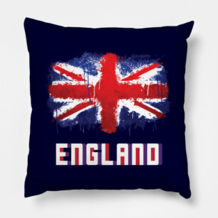 Union Jack Flag • Grunge Style Paint Pillow