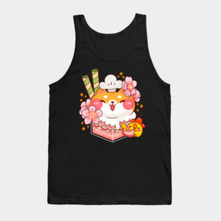 Sakura Strawberry Cake Box Tank Top