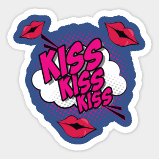 Valentine Kisses Love Sticker