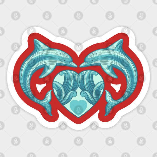 Dolphin Love Valentine & Love Sticker by creative