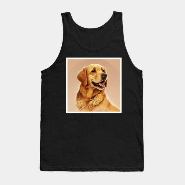 Golden Retriever Dog, Dog Lover Tank Top by logiamerch