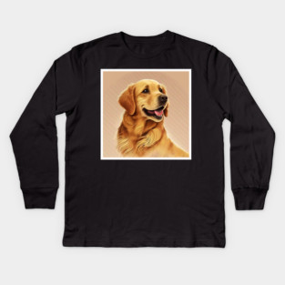 Golden Retriever Dog, Dog Lover Kids Long Sleeve T-Shirt