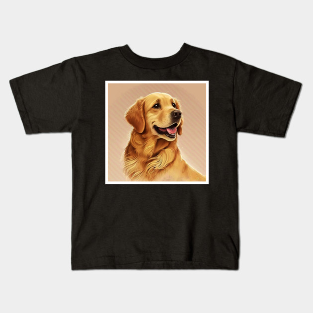 Golden Retriever Dog, Dog Lover Kids T-Shirt by logiamerch
