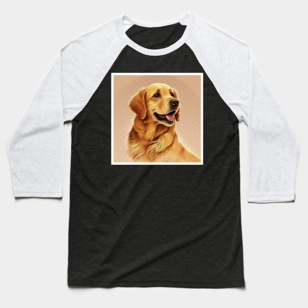 Golden Retriever Dog, Dog Lover Baseball T-Shirt by logiamerch