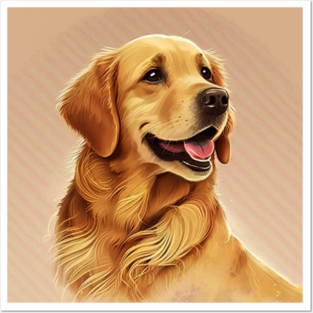 Golden Retriever Dog, Dog Lover Posters and Art
