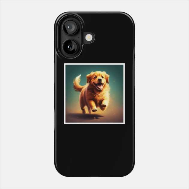 Playful Golden Retriever Dog, Dog Lover Phone Case by logiamerch