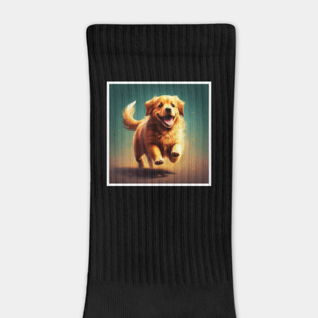 Playful Golden Retriever Dog, Dog Lover by logiamerch