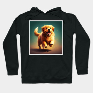 Playful Golden Retriever Dog, Dog Lover Hoodie