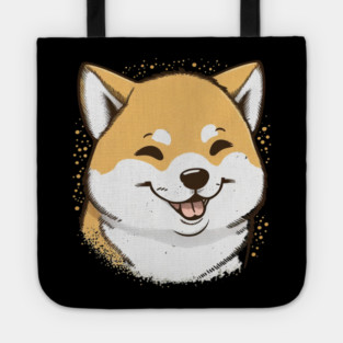 Cute Smiling Shiba Inu Dog, Dog Lover Tote