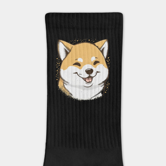 Cute Smiling Shiba Inu Dog, Dog Lover by logiamerch